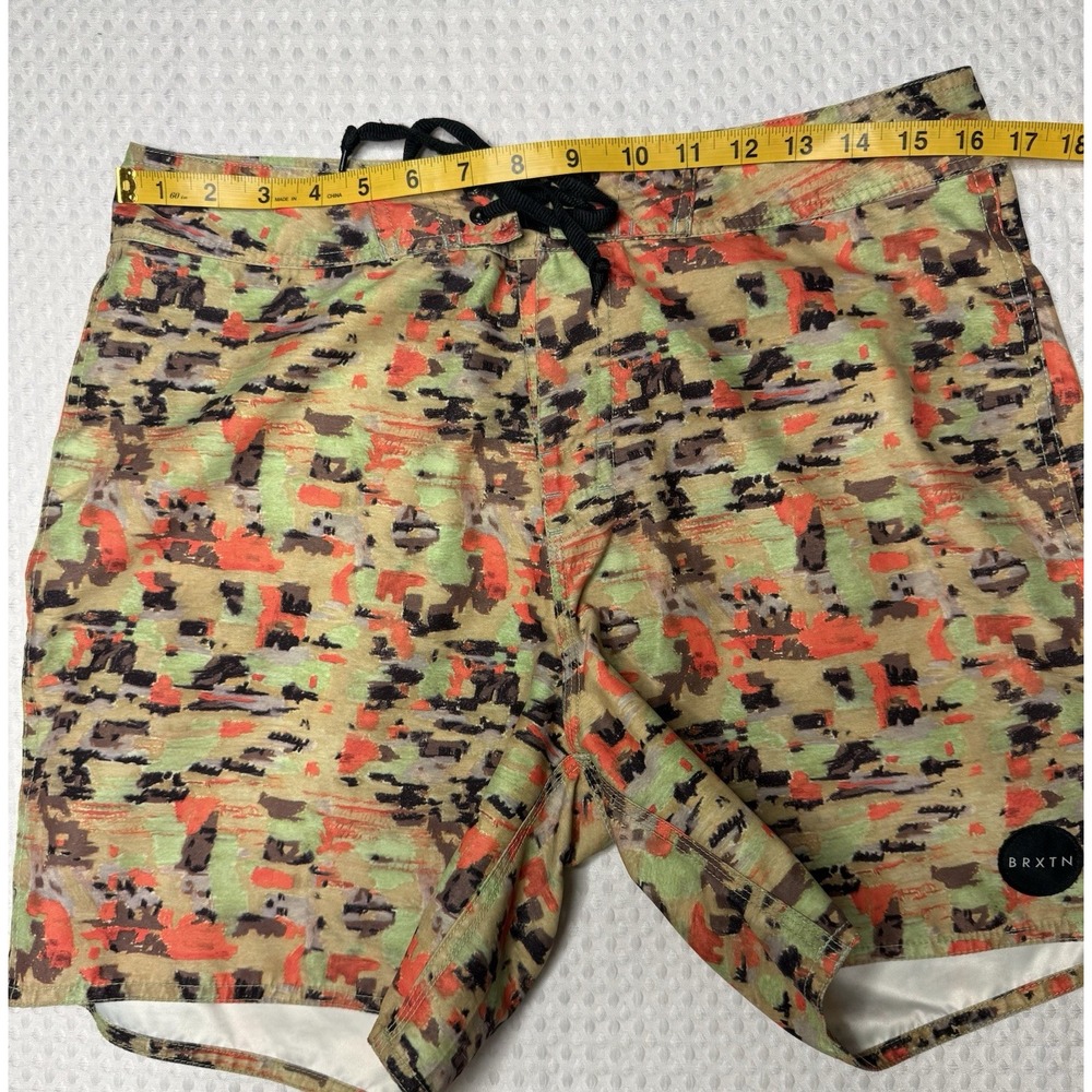 Brixton Lightweight Board Shorts Swim Trunks Abstract Men's SZ 32 Logo Tropical - Picture 6 of 7